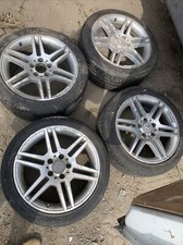 MERCEDES AMG 17" ALLOY WHEELS SET - A2044014502 / A2044014602 GENUINE
