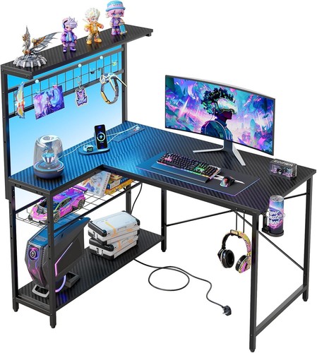 Shaped gaming desk - desk, with