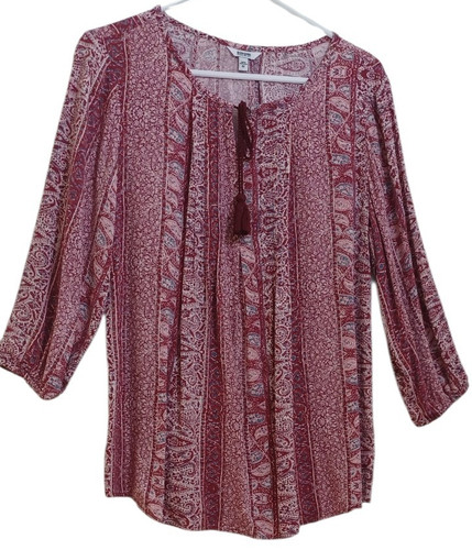 Sonoma peasant maroon blouse - sonoma,