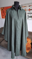 Vintage khaki green wool - wool, blend