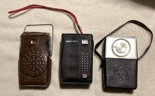 3 Vintage Transistor Radios Windsor ,national R-1016, Six Transistor Brownie.