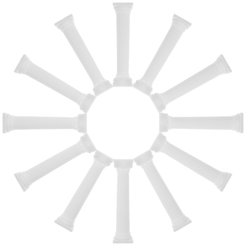 12pcs reusable white plastic - 12pcs,