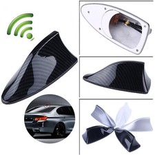 Universal Carbon Fiber Car AM/FM Signal Shark Fin Roof Radio Aerial Antenna