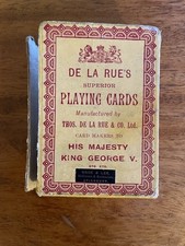Thomas De La Rue Playing Card Box 1910-1935, V Worn & Torn