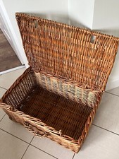 old vintage wicker fishing