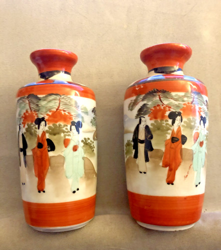 Pair antique japanese meiji - pair,