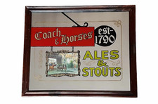 Coach and Horses Est 1790 Pub Advertising Mirror (Vintage) Ales & Stouts