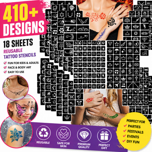 410pcs temporary tattoo - temporary,