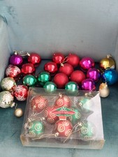 Bundle 32 Vintage Baubles Christmas Tree Decorations 1980's/90's Marks&Spencer