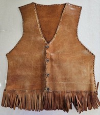 Handmade Brown Leather Fringe