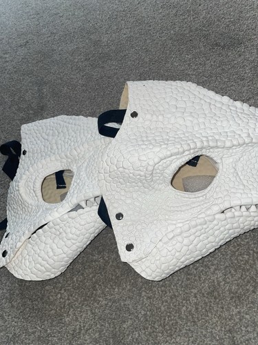 Furry dinosaur masks 2pc - dinosaur,