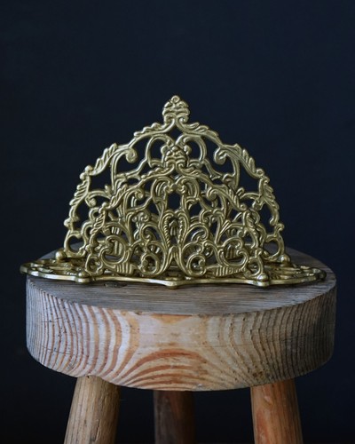 Vintage brass ornate letter - brass,