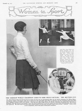 FENCING The Albert Hutton Memorial Cup for Ladies - Vintage Print 1931