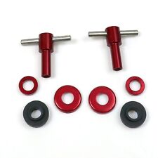 CLASSIC MINI  ROCKER COVER  BOX  'T' BARS FITTINGS  RED ANODISED FIXINGS Y3743