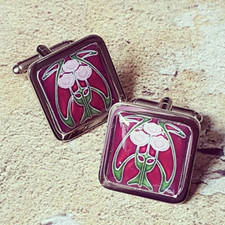 Unique BOTANIC TILE CUFFLINKS