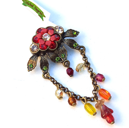 Michal negrin brooch red - negrin, pin