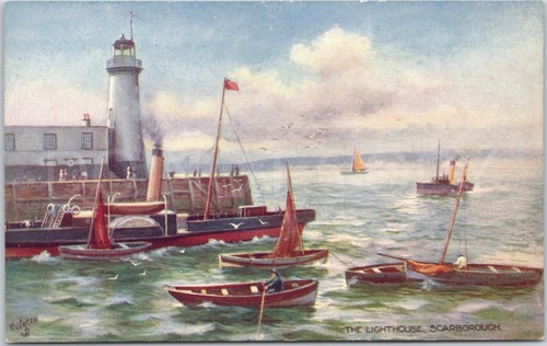 Scarborough vtg postcard - vtg,