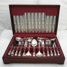 KINGS Design Webber & Hill Sheffield Silver Service 84 Piece Canteen of Cutlery
