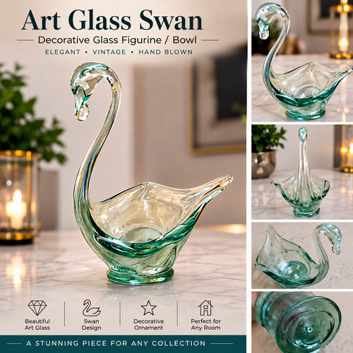 Vintage green clear art - green, glass