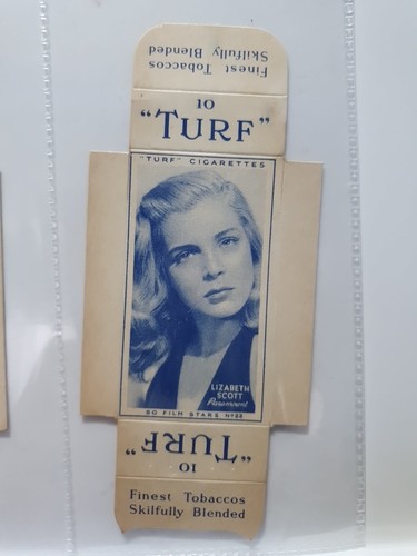 Turf cigarette card box - cigarette,