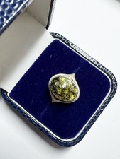 Green Amber Sterling Silver