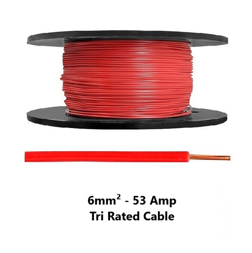 6mm red tri rated - rated, 10