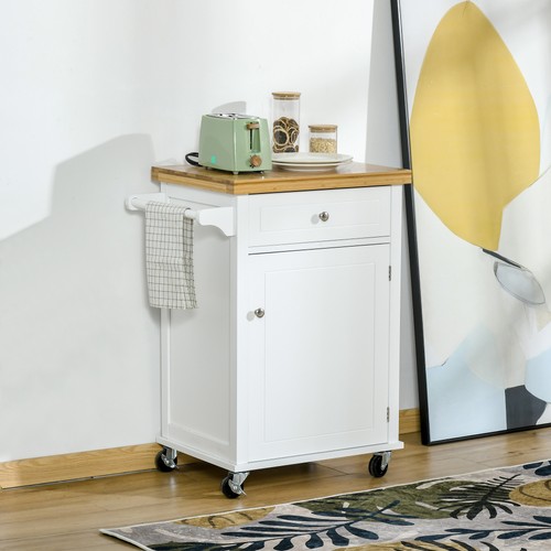 Homcom rolling kitchen cart - homcom,