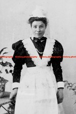 F014158 Maid Wear a Work Uniform Cap and Apron Hammersmith London UK 1898