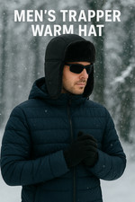 Mens Thinsulate Sherpa Trapper Hat Winter Fleece Warm Cap with Ear Flaps Faux UK