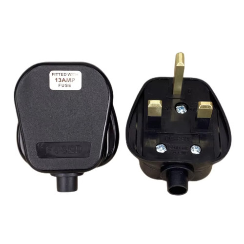 White mains plug 13a - plug, pin