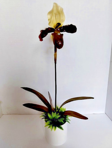 Artificial paphiopedilum lady - paphiopedilum,
