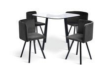 Elsie Black Dining Table & 4