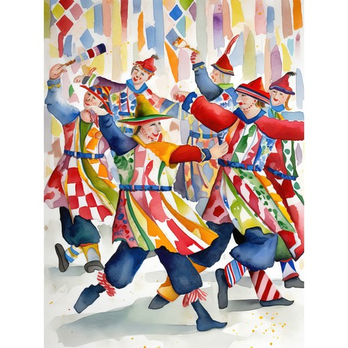 Morris dancers dancing modern - morris,