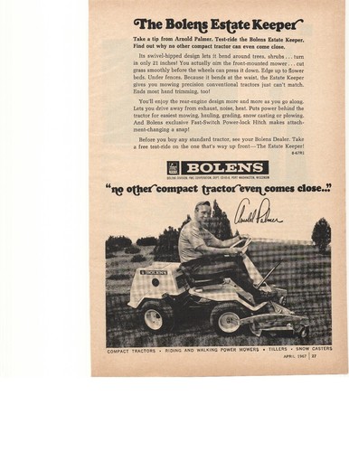 1967 bolens lawn tractor - lawn,