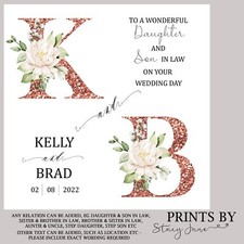 Personalised Wedding Day Card