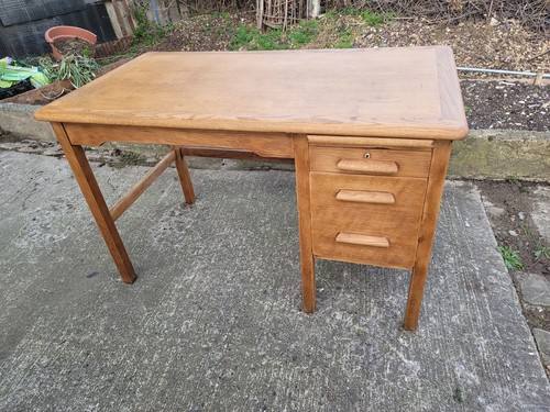 Abbess desk solid oak drawers - solid,