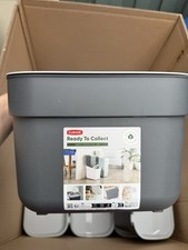 Curver Ready to Collect 5L Recycling Bin – Lift Top, Dark Grey, Compact Design