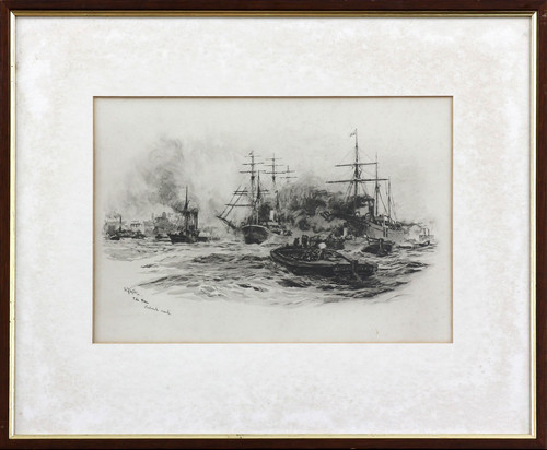 Lithograph l wyllie - by,