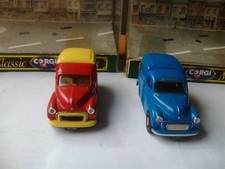 Two 1:43 Code 3 Corgi Classics Morris Minor 1000 Vans - KLG & Bradford Corp.