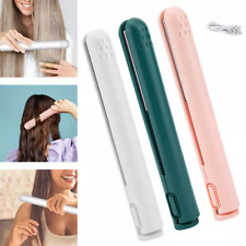 Mini Dual-Purpose Curling Iron 2 in 1 Travel Hair Straightener USB Curler Fast