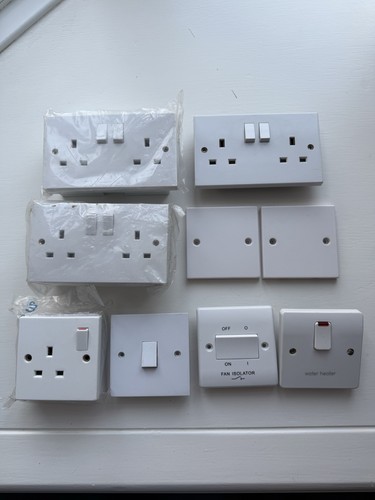 White electrical sockets - sockets, &