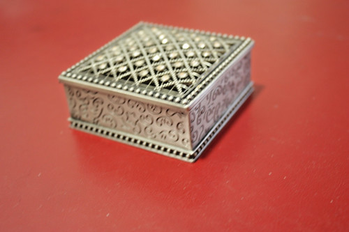 Small pewter rhinestone - small,