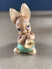 Vintage Pendelfin Rabbit PHUMF Green Figurine Hand Painted Stonecraft MI England