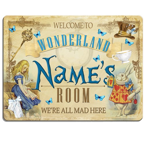 Alice door sign - door, name