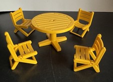 Vintage Playmobil picnic table and folding chairs