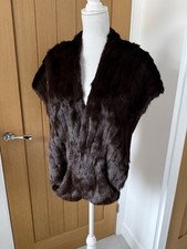 Real Fur Shrug Cape Shawl