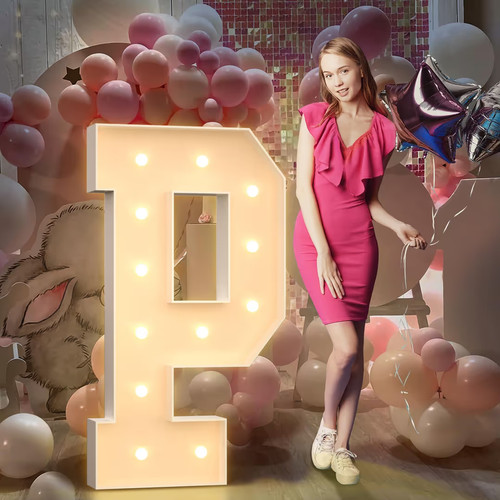 4ft light cardboard letter - 4ft, light-up