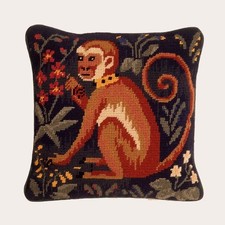 Ehrman MONKEY by CANDACE BAHOUTH tapestry needlepoint  VINTAGE KIT hunting rug