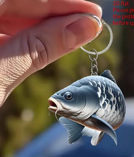 Carp keyring mirror gift - keyring,