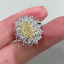 6.00Ct Oval Cut Natural Yellow